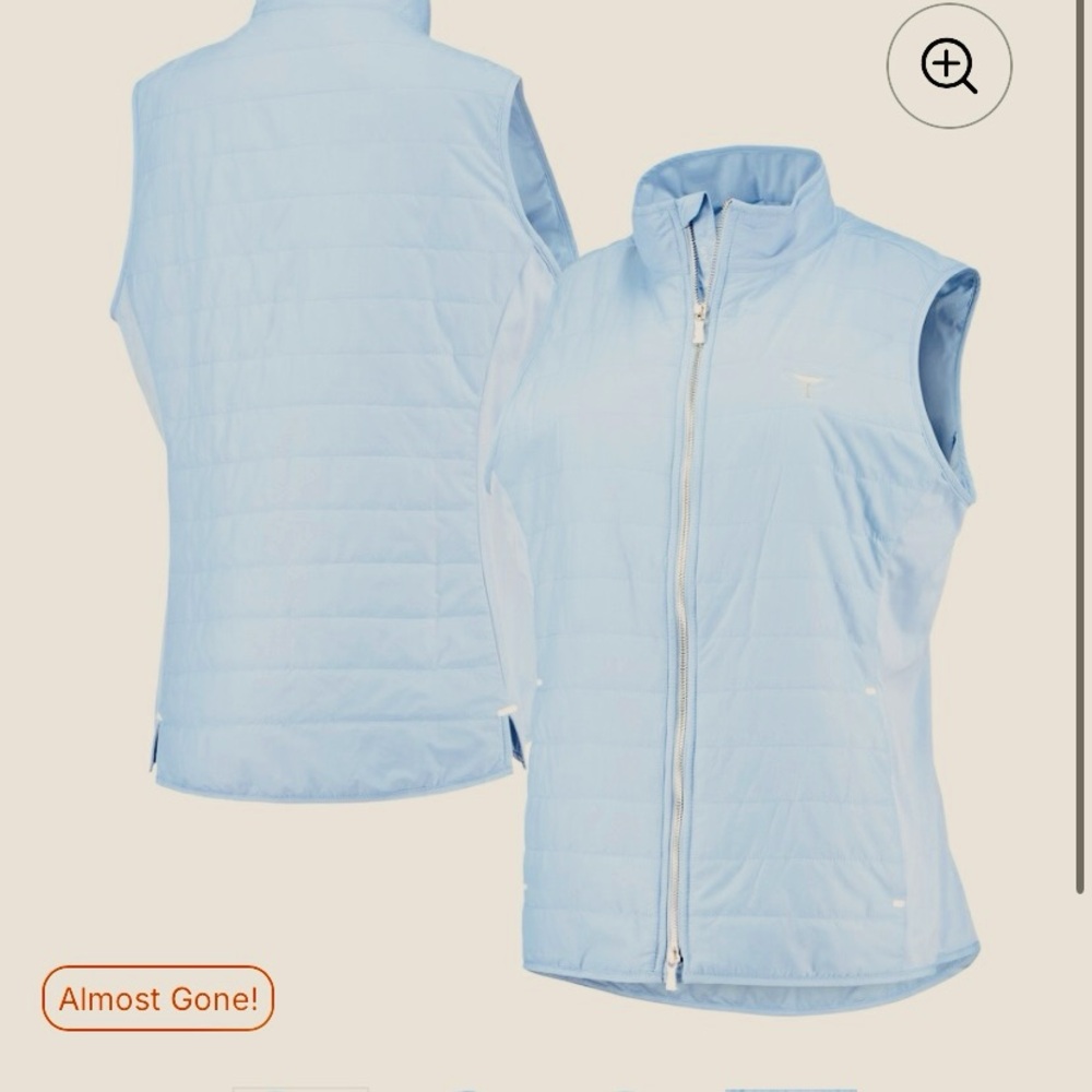 Peter Millar golf Light Blue Quilted Vest activewear  athletic activewear